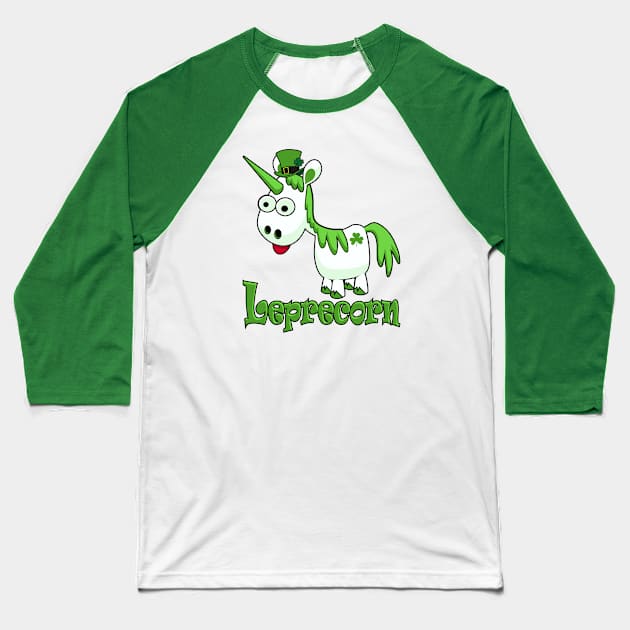 Leprecorn Baseball T-Shirt by DavesTees